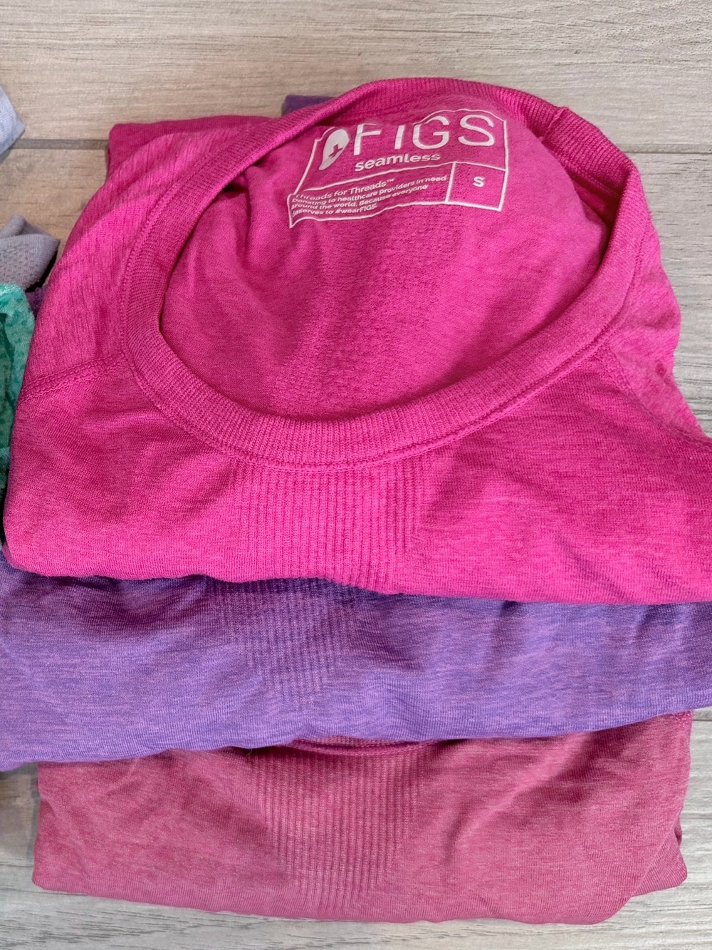 Figs Salta long sleeve underscrub - mauve small